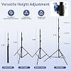 Soporte para luz de fotografía, trípode ajustable de aleación de aluminio de 6.7 pies/205 cm | Cabezal de bola de 360°, montaje de tornillo de 1/4", cierres de liberación rápida, diseño plegable para estudio, luz LED, flash, softbox, luz de anillo 7