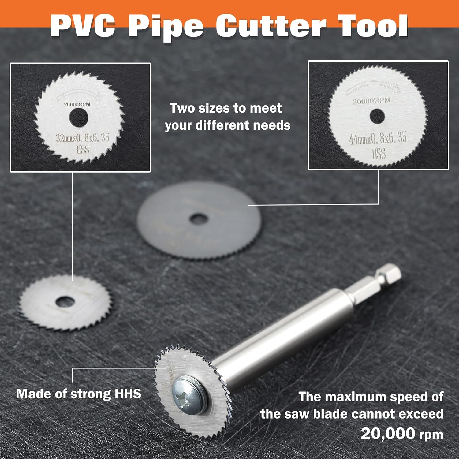 Inside Pipe Cutter for PVC Pipe Cutter Tool with 4 Replaced Blades, 1/4" Hex Shank PVC Plumbing Inside/Outside Cutter Plastic Pipe Cutter Set Plumbing Tools for Plastic PVC Wood Soft Metal