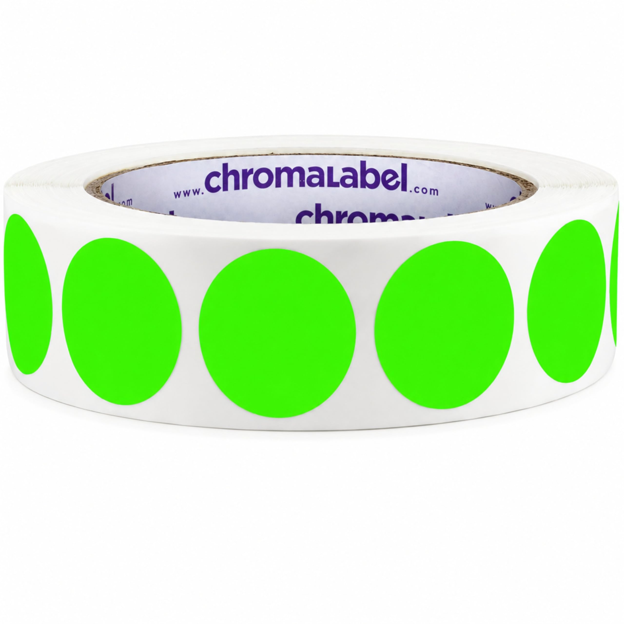 ChromaLabel 1 Inch Round Label Permanent Color Code Dot Stickers, 1000 Labels per Roll