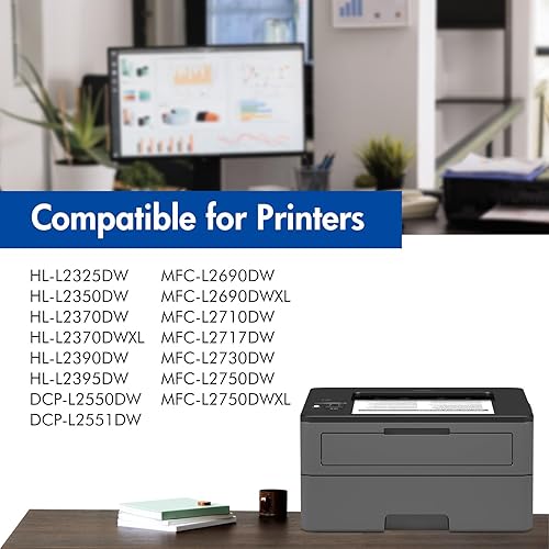 Miniatura 2 de aceink TN-730 TN730 MFC-L2710DW Cartucho de tóner Paquete de 2 tóner negro de alto rendimiento TN 730 TN760 compatible para HL-L2350DW DCP-L2550DW