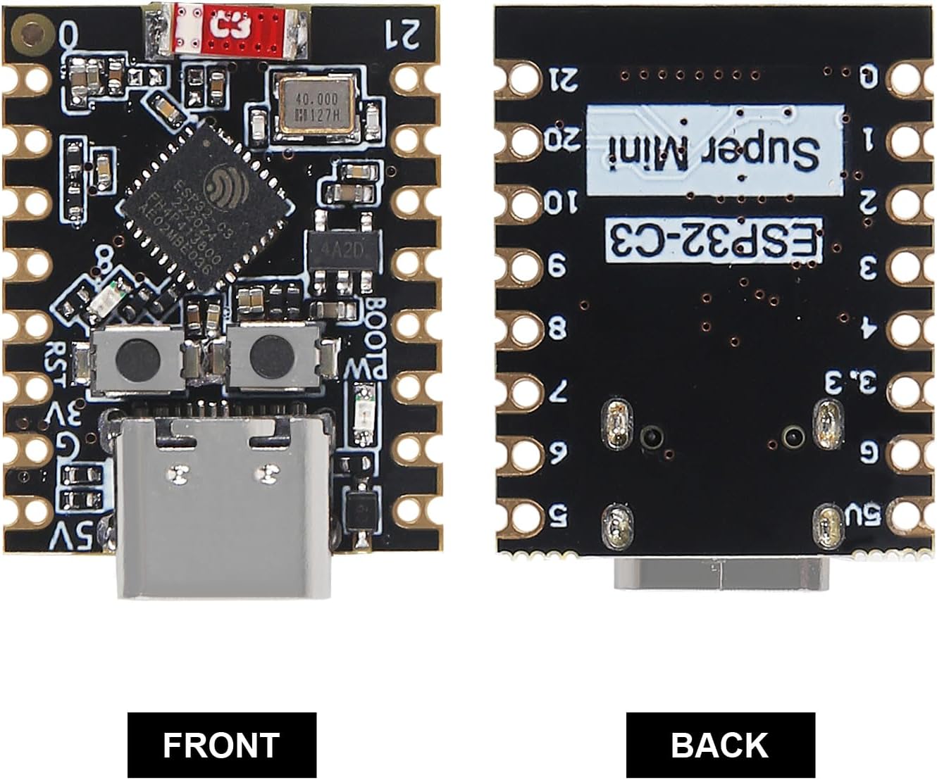 ESP32 ESP32-C3 Development Board ESP32 C3 Mini WiFi Bluetooth 160MHz Running Frequency 2.4GHz Wi-Fi & Bluetooth 5.0 C3 Super Mini for Arduino (6pcs)