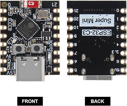 ESP32 ESP32-C3 Development Board ESP32 C3 Mini WiFi Bluetooth 160MHz Running Frequency 2.4GHz Wi-Fi & Bluetooth 5.0 C3 Super Mini for Arduino (2pcs)