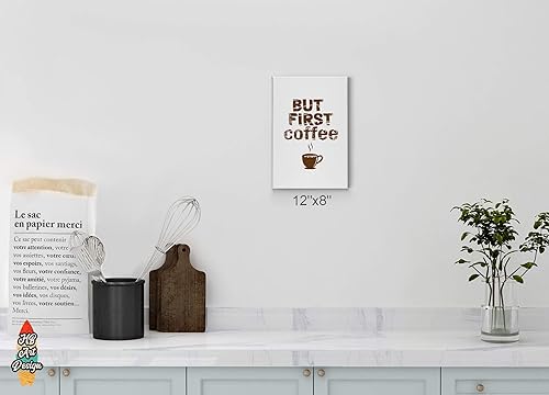 Miniatura 2 de Coffee Decor V38 - Lienzo decorativo para pared, diseño de cafeína