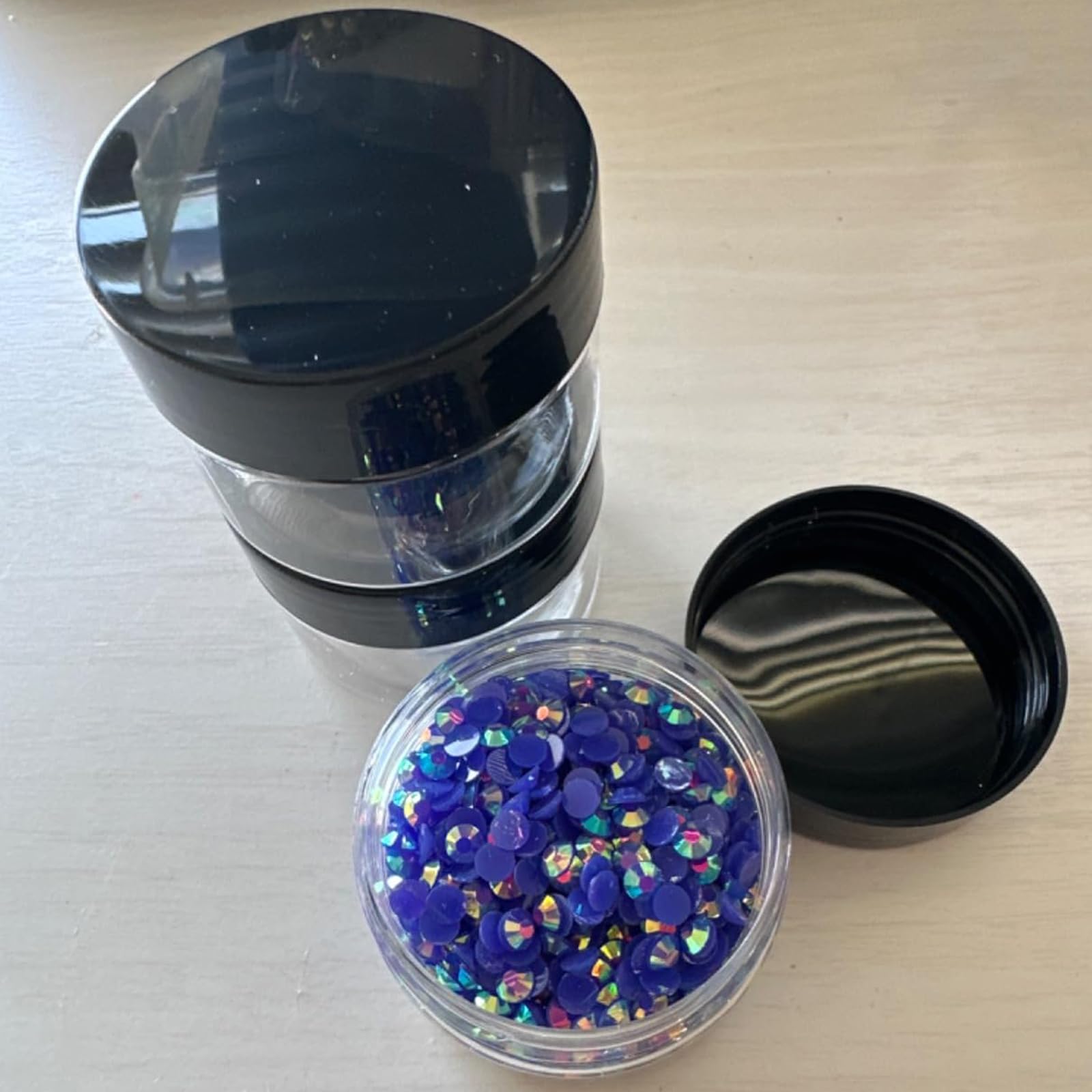 Kunststoffbehälter mit Deckel, BPA-frei, lebensmittelecht, mit Deckel, breite Öffnung, Kunststoff, Kosmetikbehälter für Reisen, Beauty-Produkte, Flüssigkeiten, 68 Stück