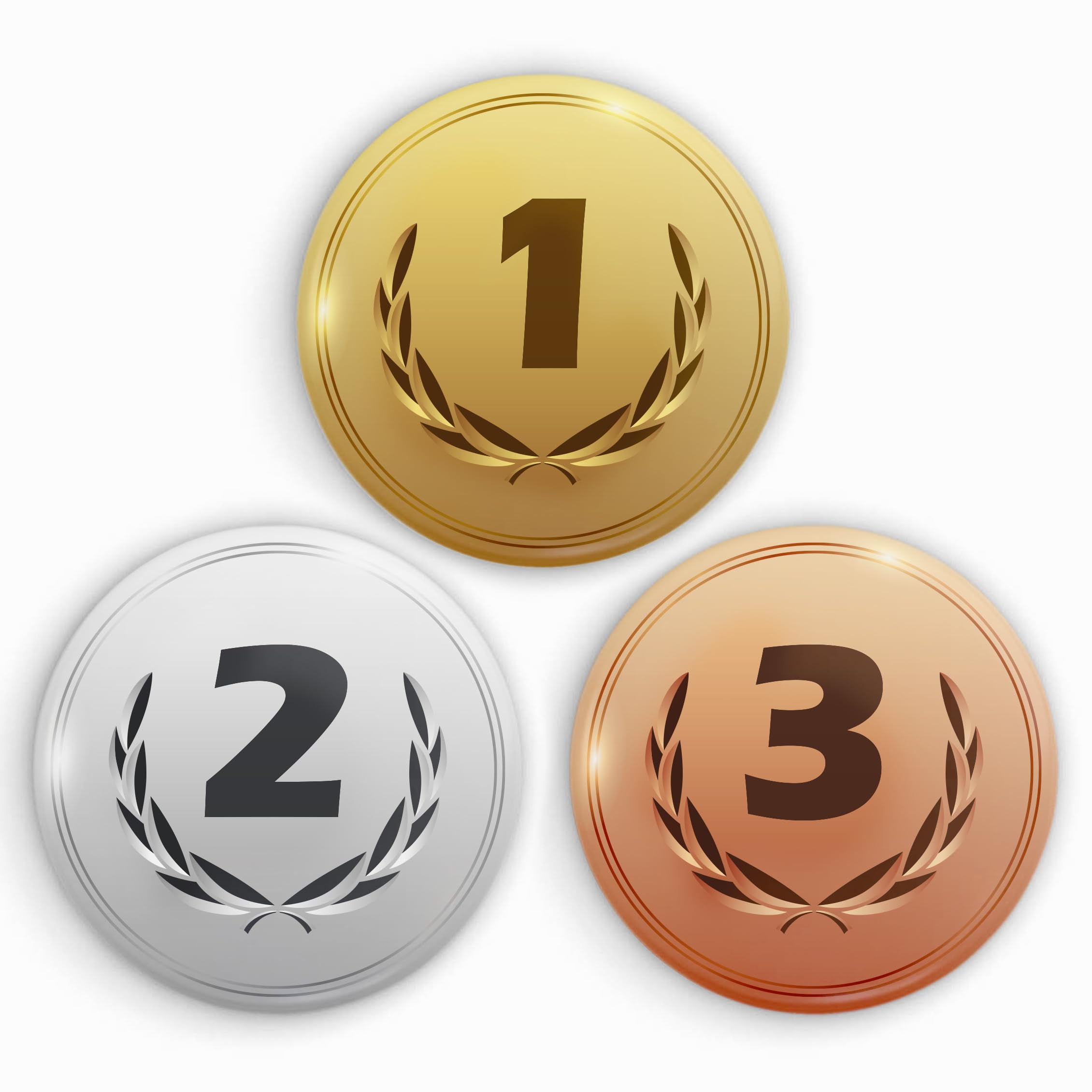 Award Badge | Glossy Laminated | 1st 2nd 3rd Place | Pack of 3 | Medallions for Sports, School, and Competitions-image-13