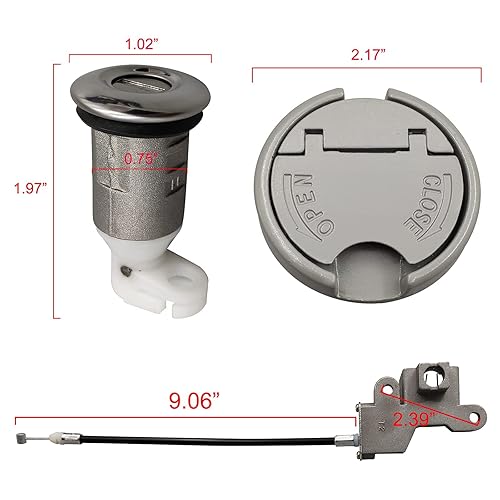 Miniatura 4 de GY6 50cc Interruptor de encendido Llave de tanque de gas Tapa de sillín Set de bloqueo para scooter ciclomotor TaoTao Peace Roketa Jonway NST tanque