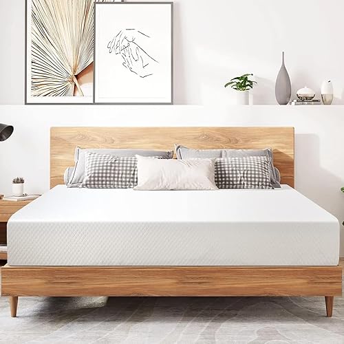 Miniatura 11 de BLKMTY Colchón Queen de 6 pulgadas, colchón de espuma viscoelástica de firmeza media, colchón transpirable para alivio de presión y colchón de gel