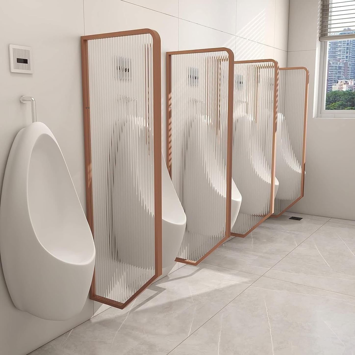 Urinal Screen Toilet Partition, Urinal Partition Urinal Privacy Screen Wall-Mounted Urinal Baffle， Public Toilet Stainless Steel Baffle ， Wall-Mounted Room Decorative Separating Divider, For