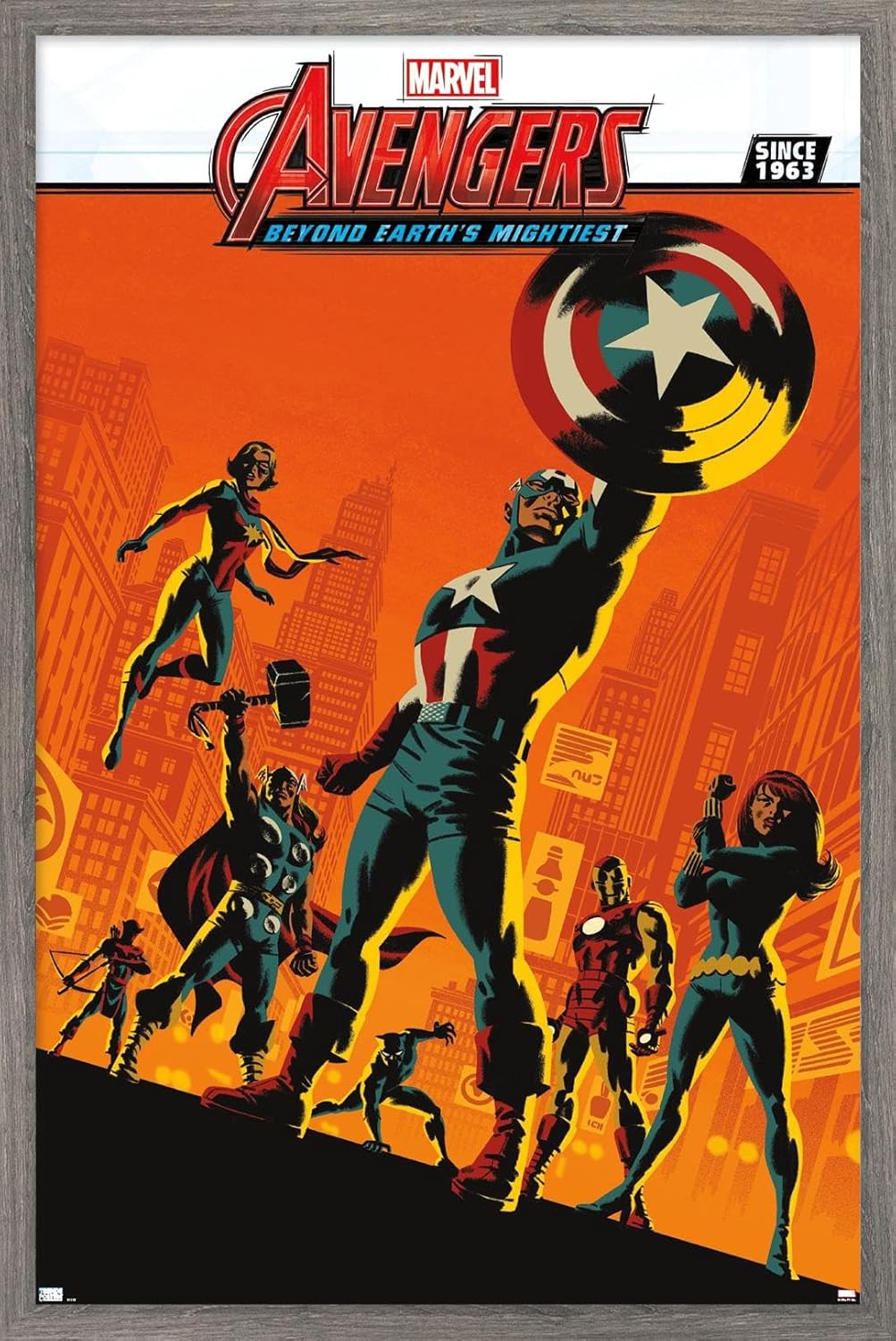 Trends International Marvel Comics Avengers: Beyond Earth's Mightiest Wall Poster, 34L x 22.4W, Premium Unframed Version