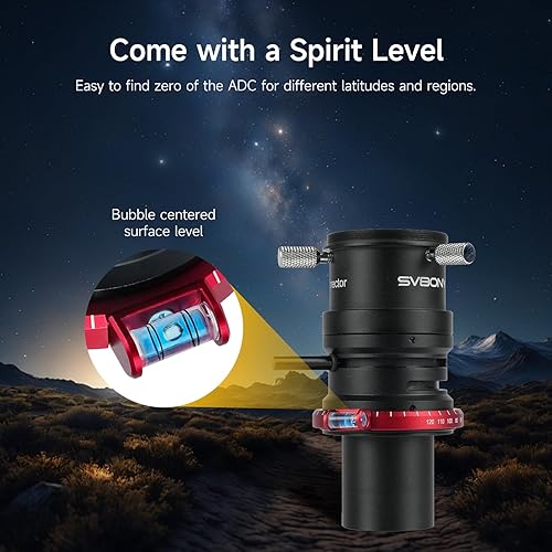 Miniatura 10 de SVBONY SV199 Correctores de dispersión atmosférica, 1.25 pulgadas ADC para observación e imágenes planetarias de la luna, accesorio de telescopio