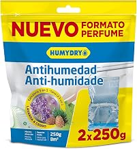 Pack of 2 Anti-Moisture Bags Salvalana Percha – Absorbs Moisture from Wardrobes – Spaces up to 8 m² – Fragrance: Lavender and Cedar – Content: 2 x 250 g – Humydry