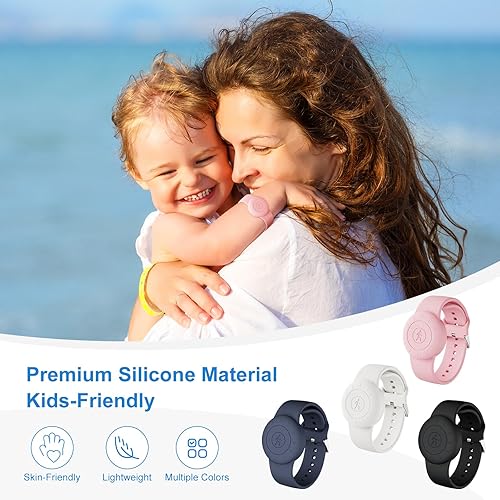 Miniatura 4 de Pulsera AirTag impermeable para niños, pulsera Airtag, reloj Airtag para niños oculto de silicona suave y ligero GPS para Apple AirTag