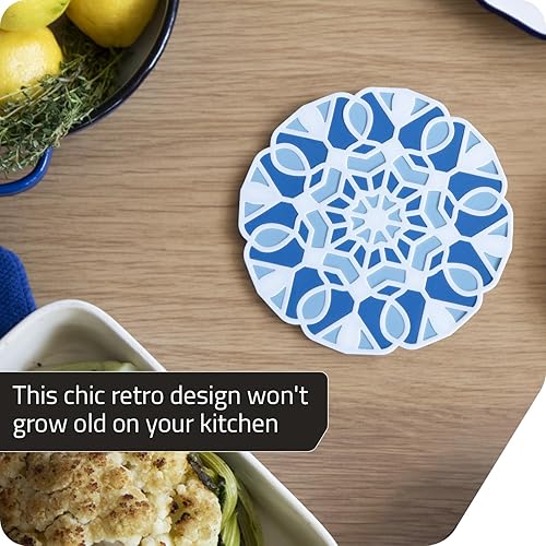 Miniatura 2 de Peleg Design TriveTile - Juego de salvamanteles para ollas y sartenes calientes, divertido y decorativo, salvamanteles de cocina antideslizantes