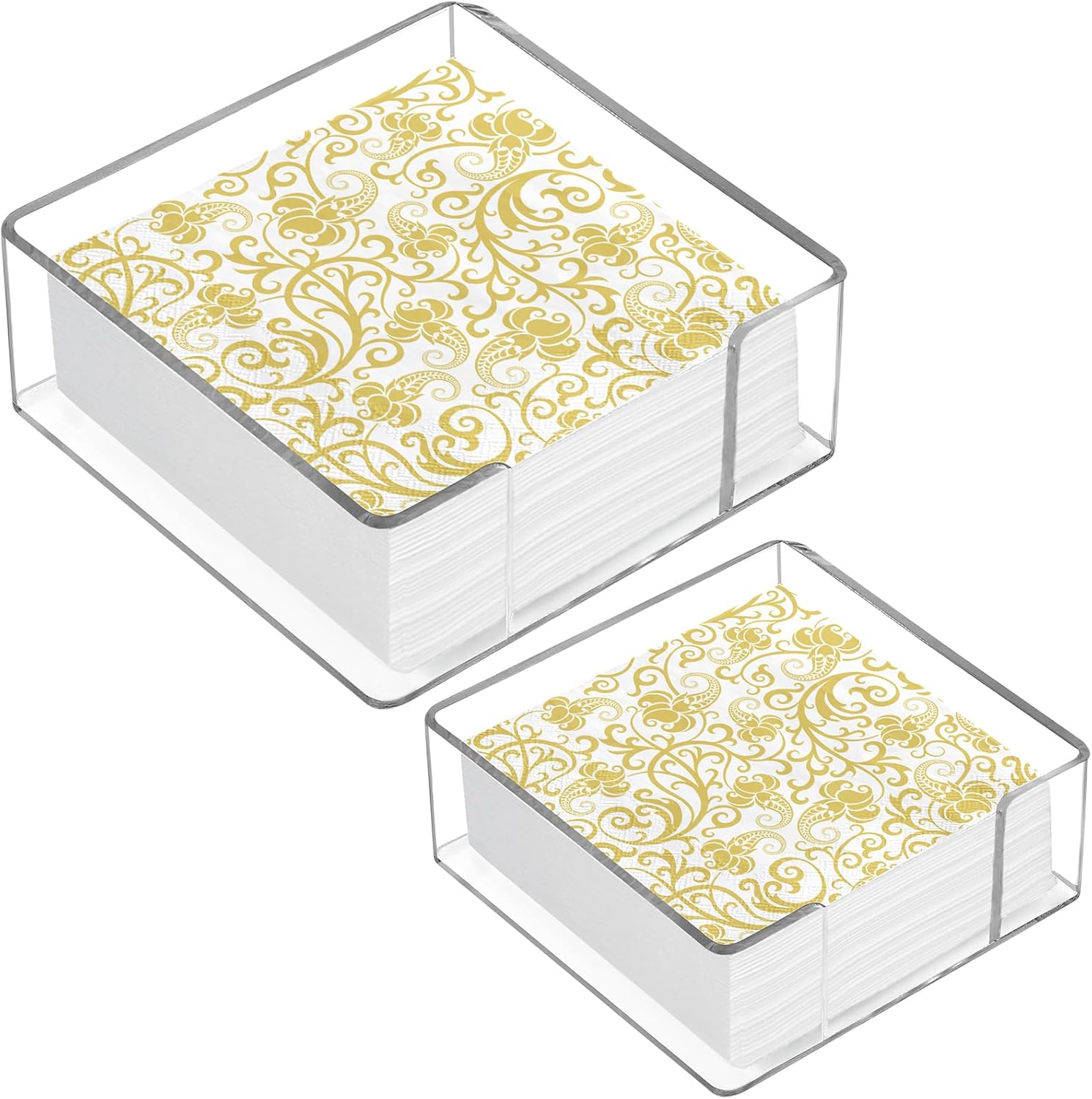 2 Pack Acrylic Cocktail Napkin Holder for Table, Dungu
