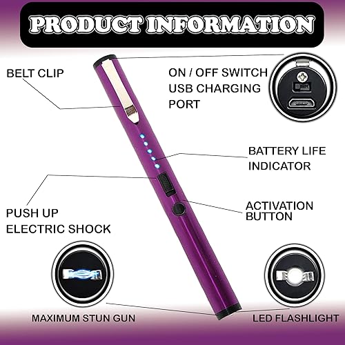 Miniatura 2 de FIGHTSENSE Pen Self Defense Pepper Spray Combo Pack para hombres y mujeres dispositivo de autodefensa, indicador de duración de la batería