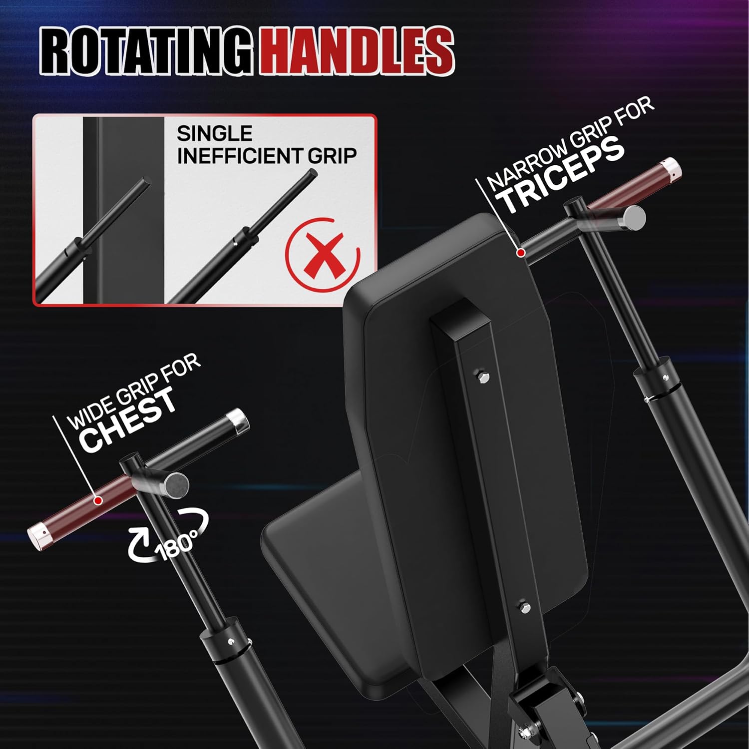 SD01 Seated Dip Machine, 400LBS Strength Training Upper Body Machine with Tricep Dip Press & Cable Bar for Home Gym, Compact Design for Chest, Biceps, and Triceps Workout