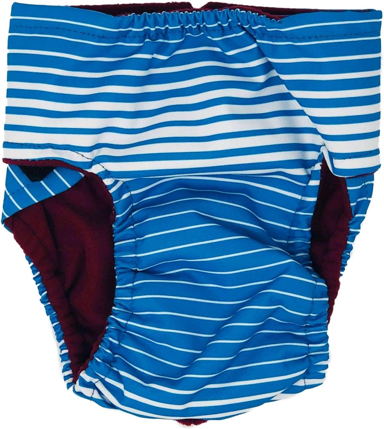 Blue Stripes Dog Diaper, XXL, with Tail Hole - Made in USA