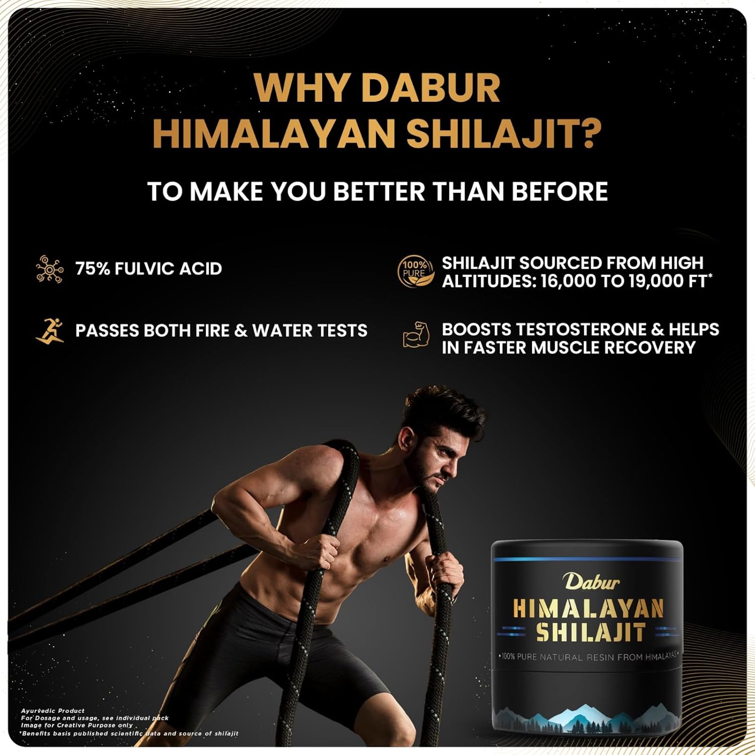 Dabur Himalayan Shilajit Resin - 15g | 100% Pure Shilajit | Boosts Stamina And Energy | Builds Immunity Dabur Himalayan Shilajit Resin - 15g | 100% Pure Shilajit | Boosts Stamina And Energy | Builds Immunity