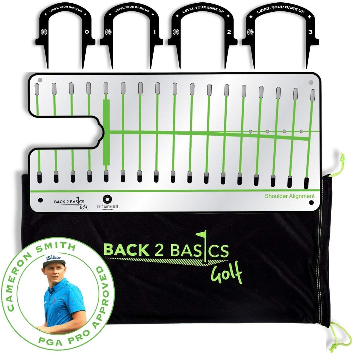 Pro Path Golf Putting Mirror - Portable Golf Training Aid - Swing Trainer Alignment Mirrors - Golfing Accessories Indoors Outdoors - Golf Training Equipment -