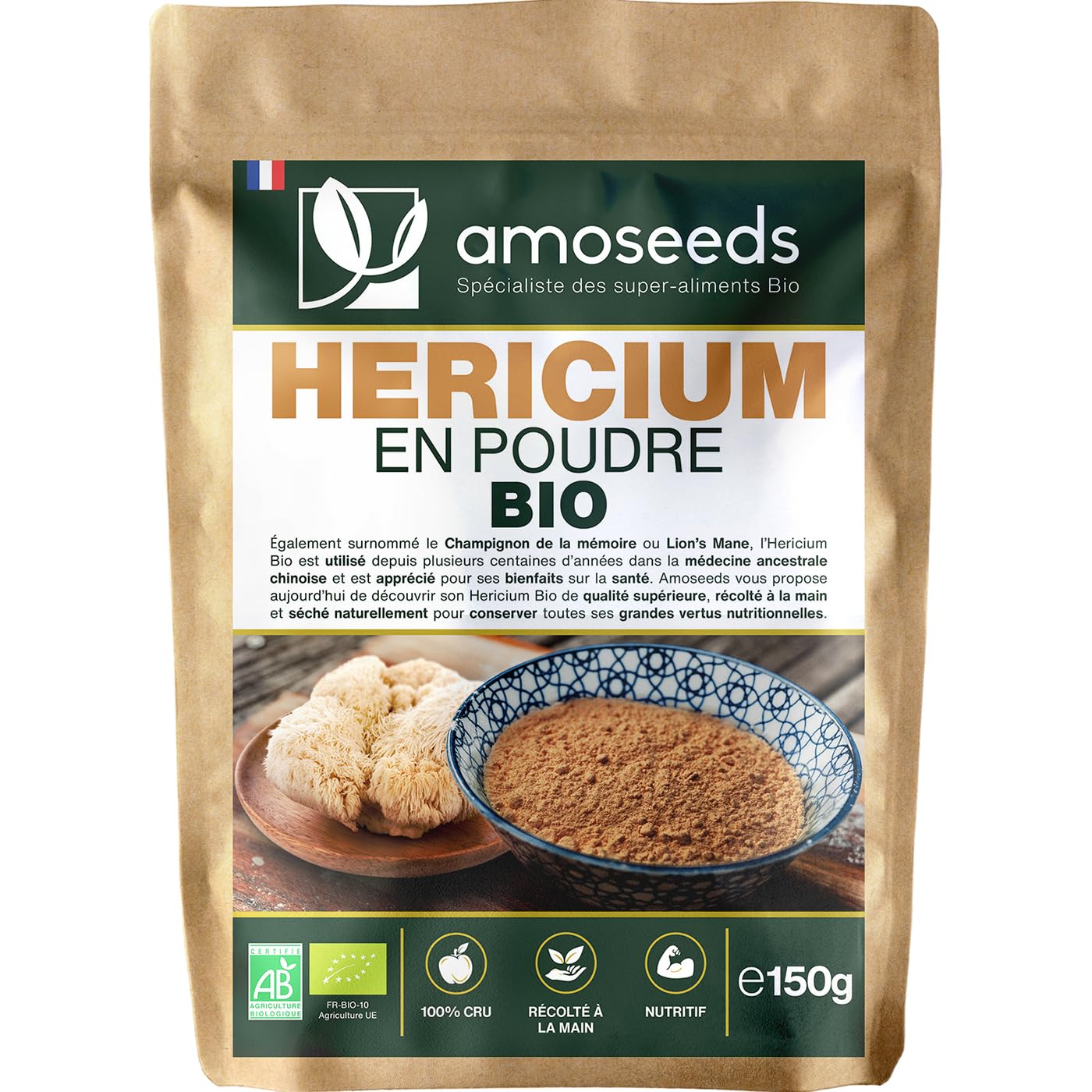 Hericium en poudre Bio (150g)