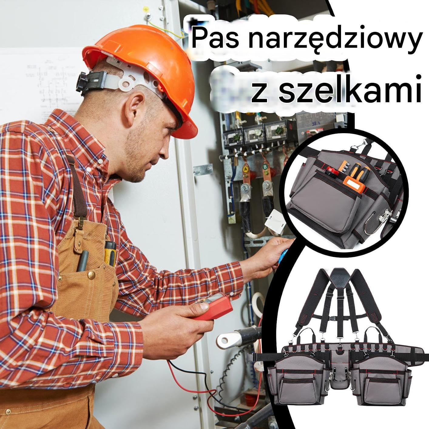 Pas Na Narzędzia Dla Stolarzy Organizator Kamizelkowy Z Kieszeniami | Męski Organizer Narzędziowy Z Kieszeniami Do Prac Szkieletowych, Elektrycznych, Budowlanych, Ogrodniczych, na Zewnątrz i