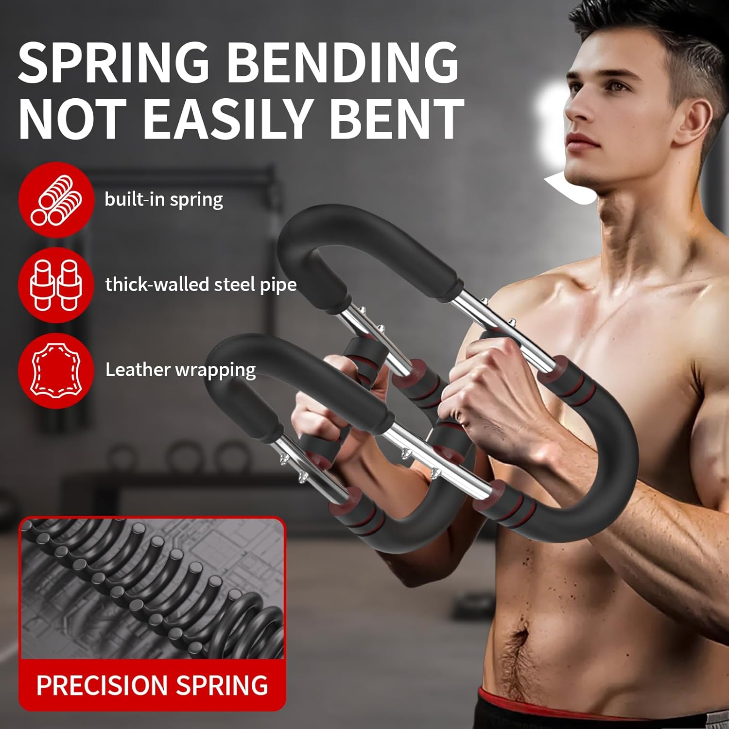 Twister Arm Trainer, Adjustable Power Twister Bar, Chest Shoulder Arm Workout Equipment, Portable Detachable Upper Body Fitness Machine for Home & Gym - Image 4