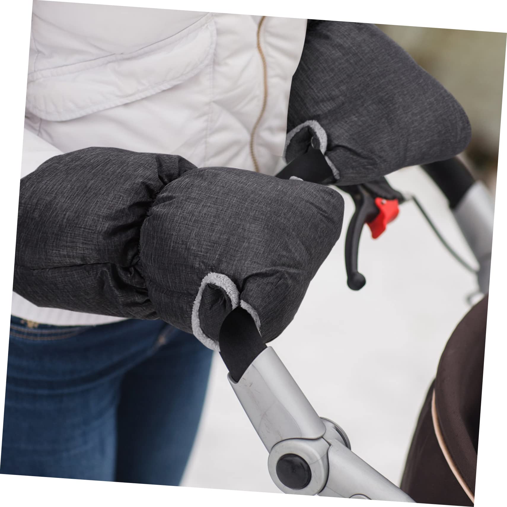 ibasenice 2paires De Poussette Universels Fleece Moufles Anti-Froid pour Hiver Accessoire Pratique pour Poussettes Et Confort Optimal Et