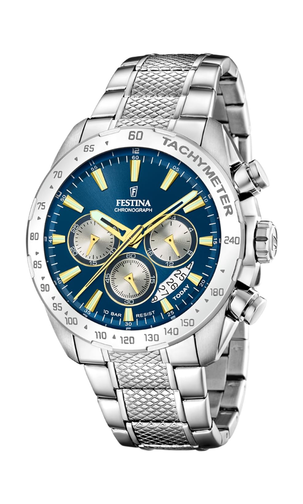 Festina F20668/5 Timeless Chronograph (44.5mm) Blue Dial / Watch