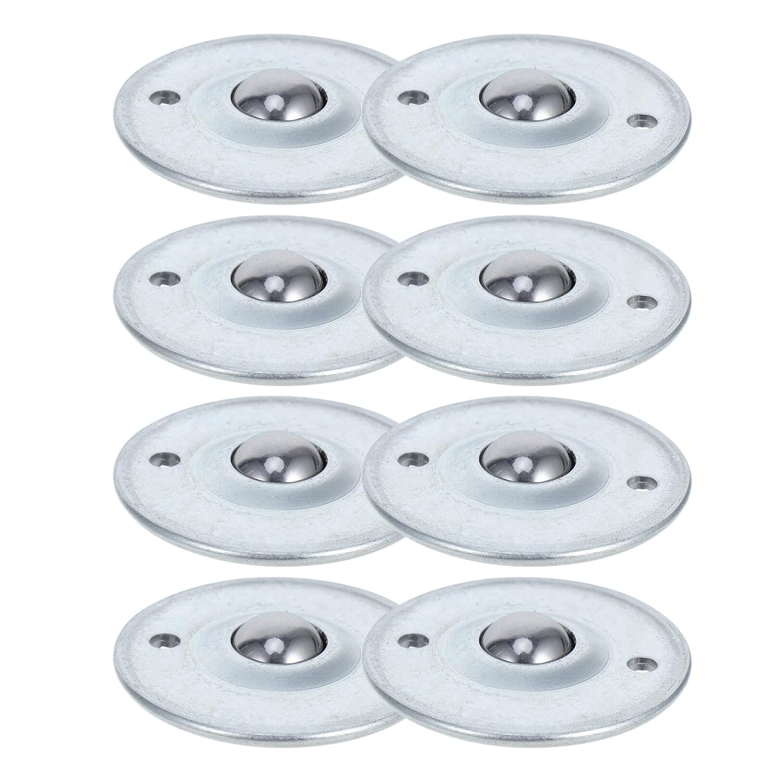8pcs General 360° Swivel Ball Transfer Bearings with Carbon Steel Main Balls, Roller Wheel Casters for Material Handling Stands and Industrial Power Transmission Applications