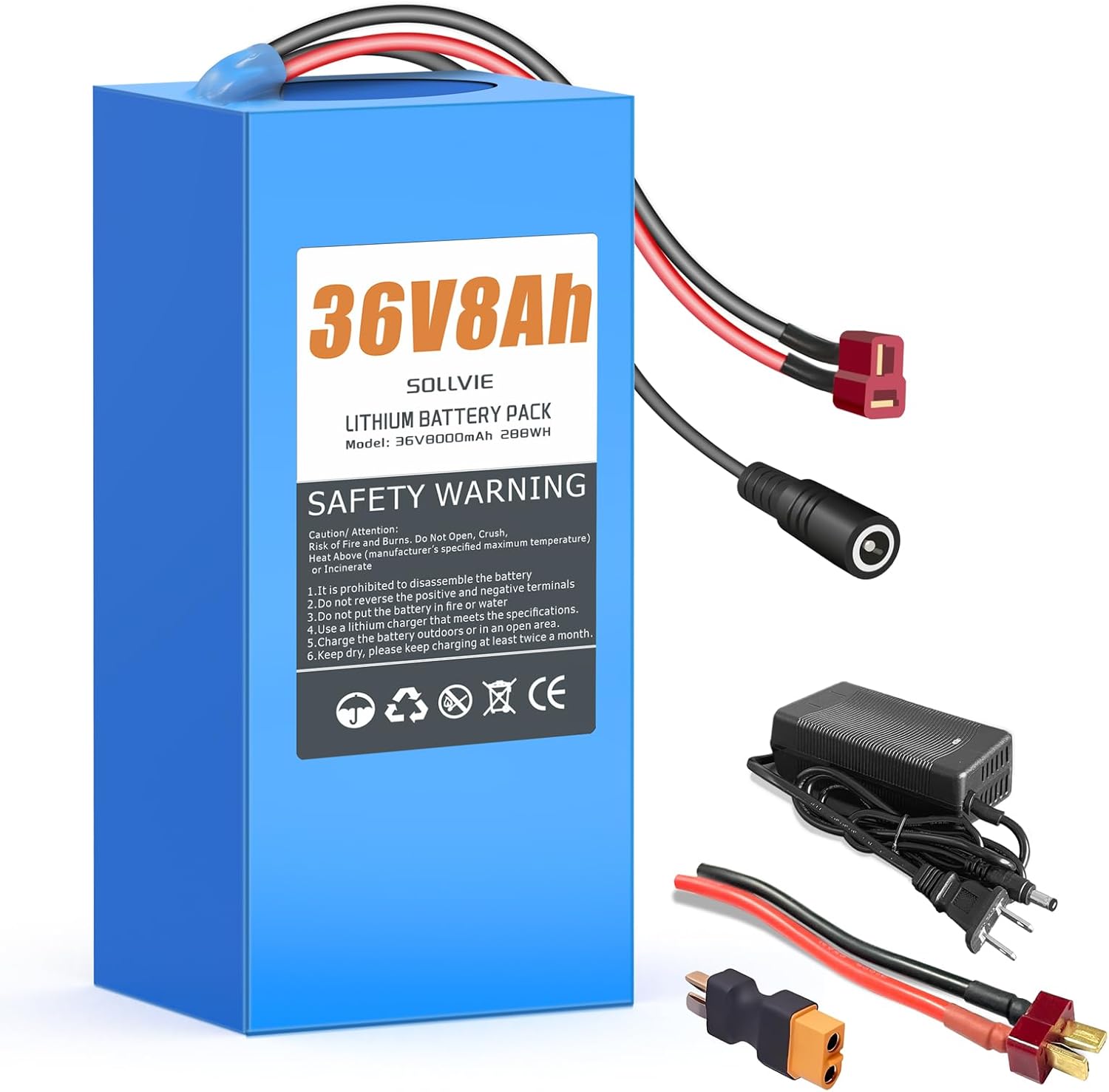 36V Lithium Ebike Battery 8Ah Rechargeable with 25A BMS, Appropriate with Jetson Bolt professional Electrical Bikes, for 100W-600W Motors E-Scooters, ATVs, Electrical Filth Bikes, Photo voltaic Storage (36V8Ah)
