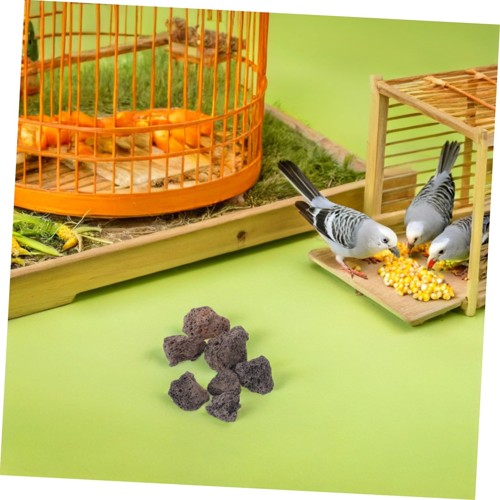 Kamienie wulkaniczne pumeksowe do akwarium - żwir do akwarium, kamień dekoracyjny do miniaturowych ogrodów wróżek, terrariów, kąpieli dla ptaków, 1,1 kg