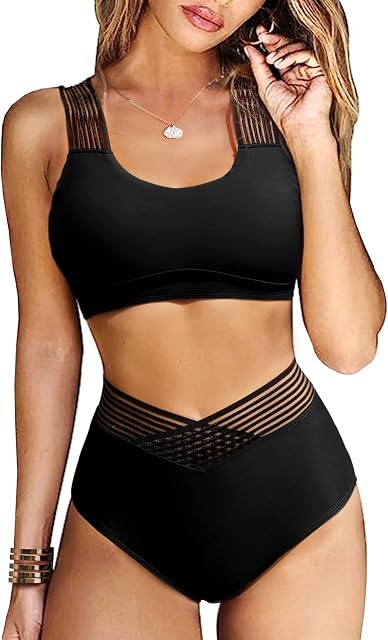 Damski zestaw bikini Push Up Cross Back/Cut-Out, gorset od bikini, szerokie ramiączka, bikini, dwuczęściowy strój kąpielowy, strój kąpielowy