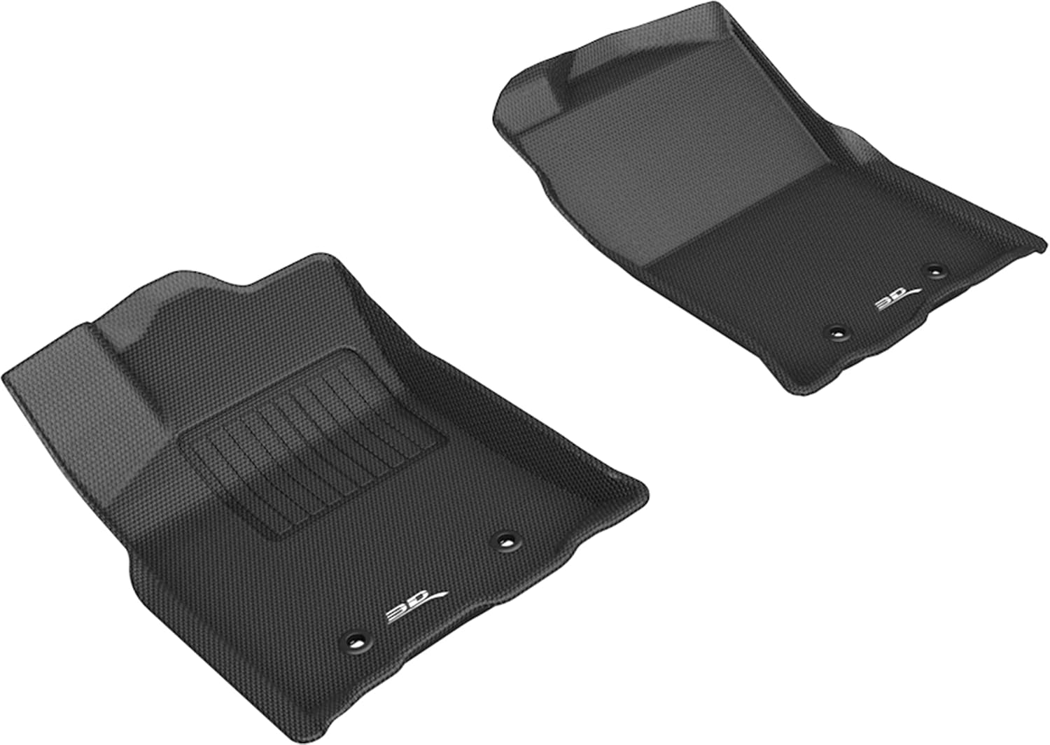 3D MAXpider Custom Fit Kagu Floor Mat (Black) Compatible with Toyota Tacoma Access/Double CAB 2018-2023 - Front Row