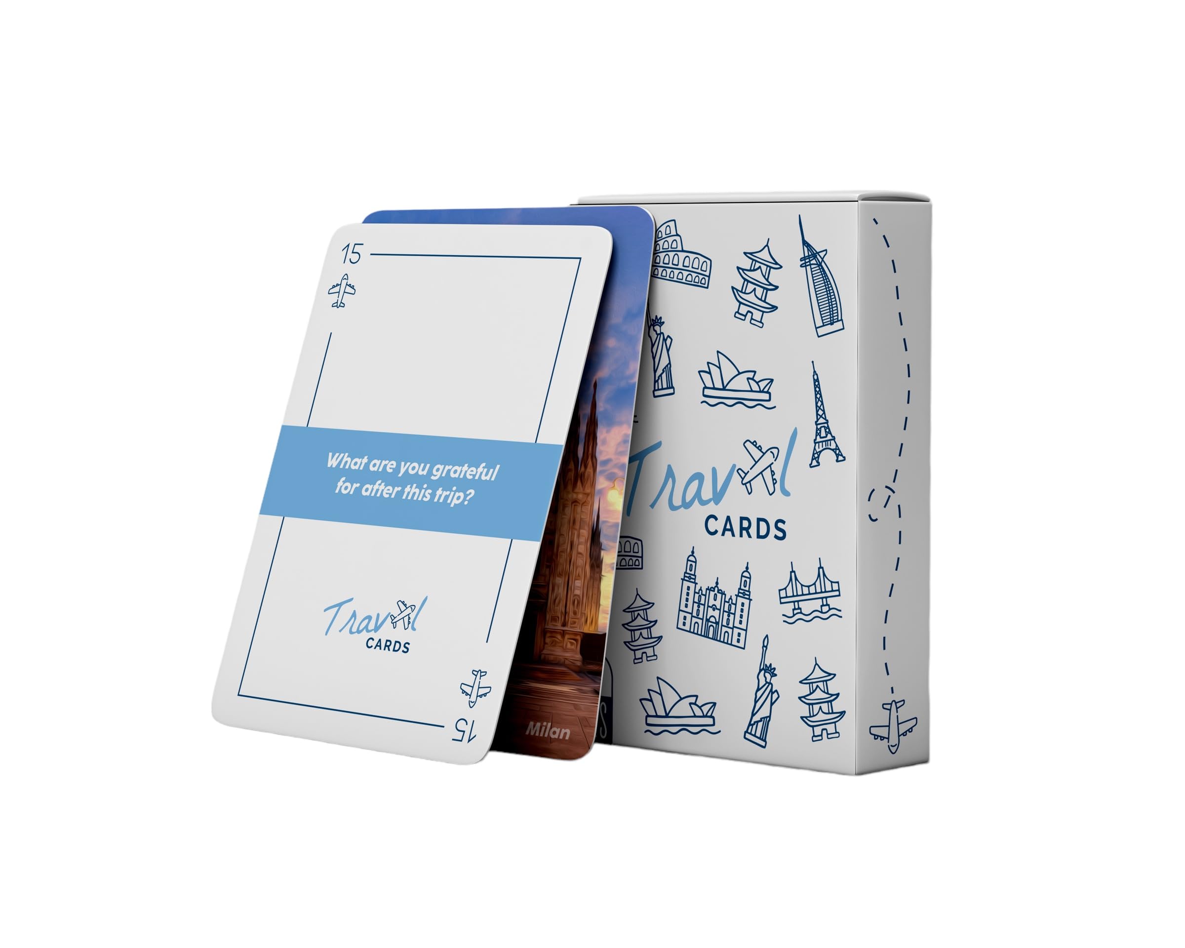 The Travel Cards - 26 Travel and Family Conversation Cards - Couple Card Game for Date Nights & Travel Adventures | Family Game Night - Travel Essential - Travel Game to Create Meaningful Connections
