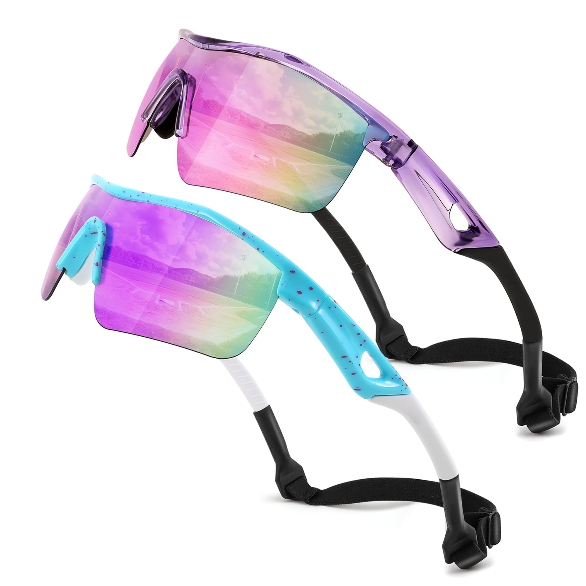 FEISEDY Kids Polarized Sports Sunglasses, TR90 UV400 Baseball Cycling