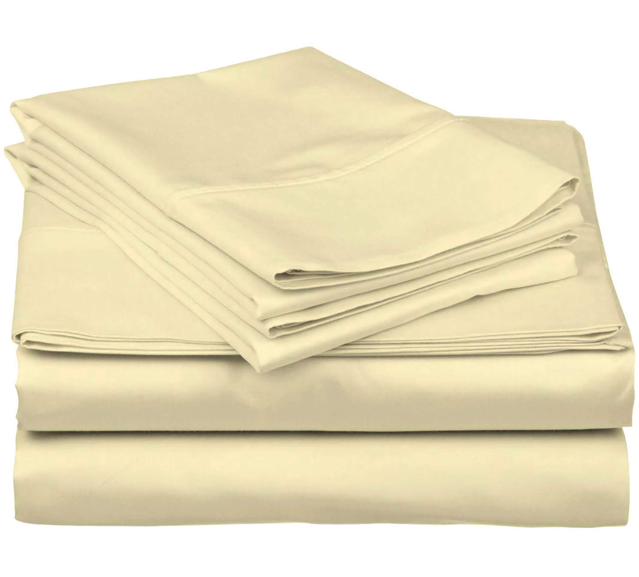 JS Sanders Collection 100% Egyptian Cotton Universal V Berth The Best Boat V Berth Bedding Fits mattresses up to 8” Depth Sheet Set - 600 TC Ivory