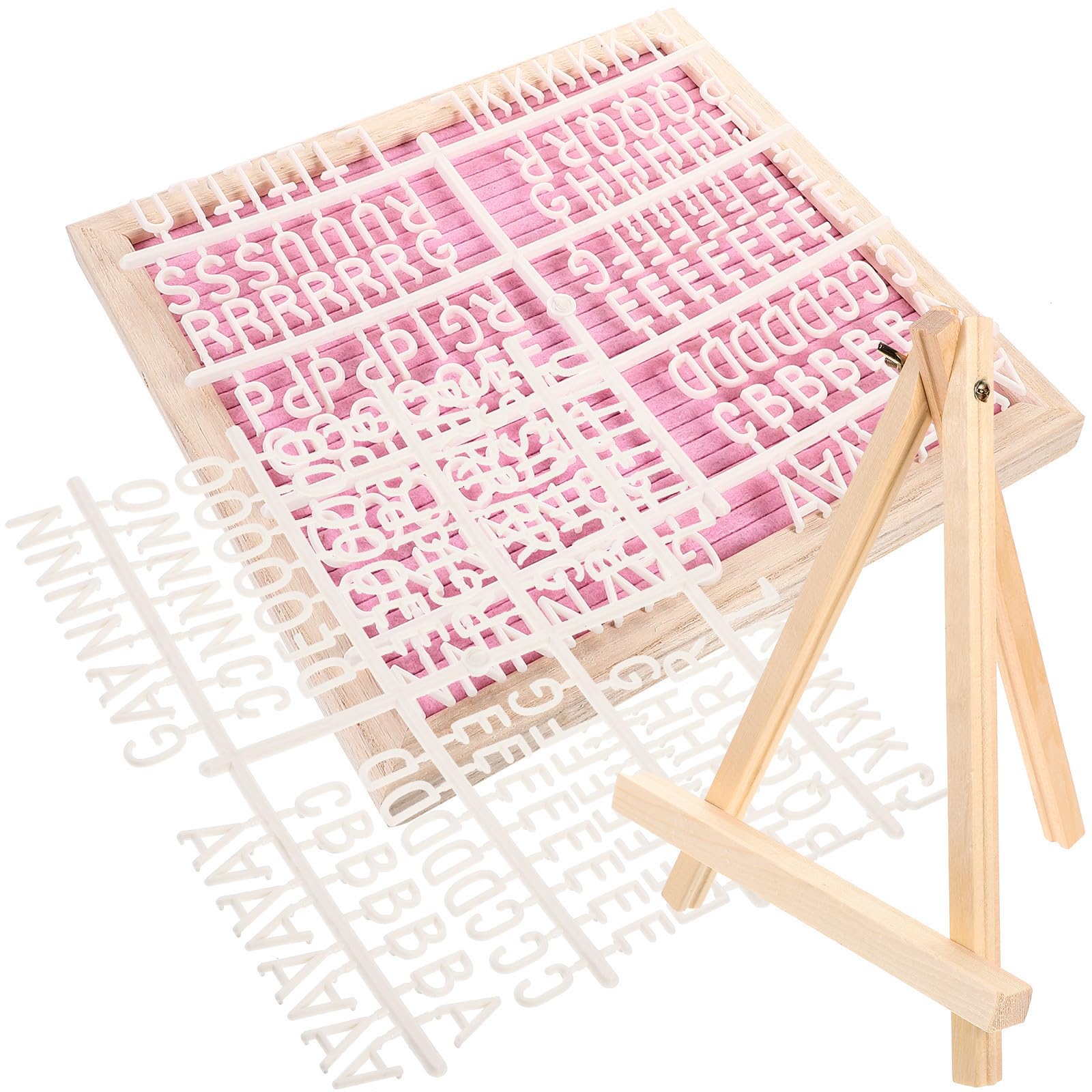 Alasum Tableau en Feutre à Lettres Double Face avec Cadre en Bois Robuste et Chevalet en Bois, Ensemble Personnalisable pour Mariage et Décoration Maison