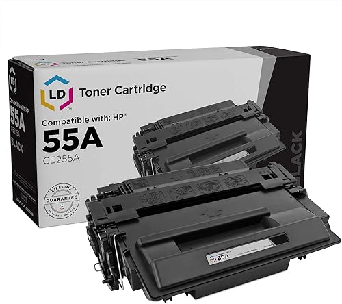 LD Productos Compatible CE255A Reemplazos para HP 55a Cartucho de tóner negro para uso en Laserjet P3010, P3015n, P3015d, P3015dn, P3015x, P3015,