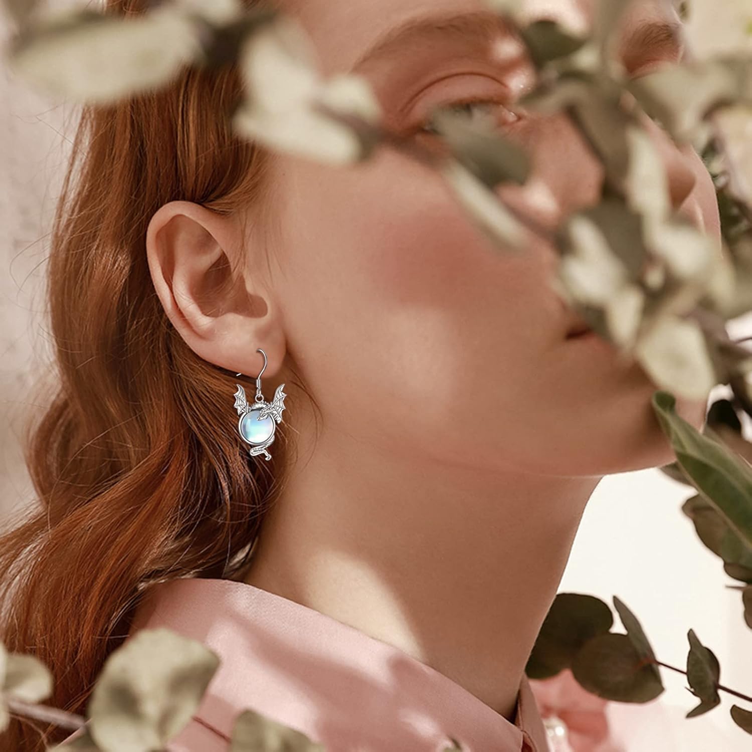 Dragon Earrings for Women 925 Sterling Silver Vintage Oxidized Dragon Pearl Dangle Earrings Jewelry Mother's Day Gifts for Women Girls - Image 2