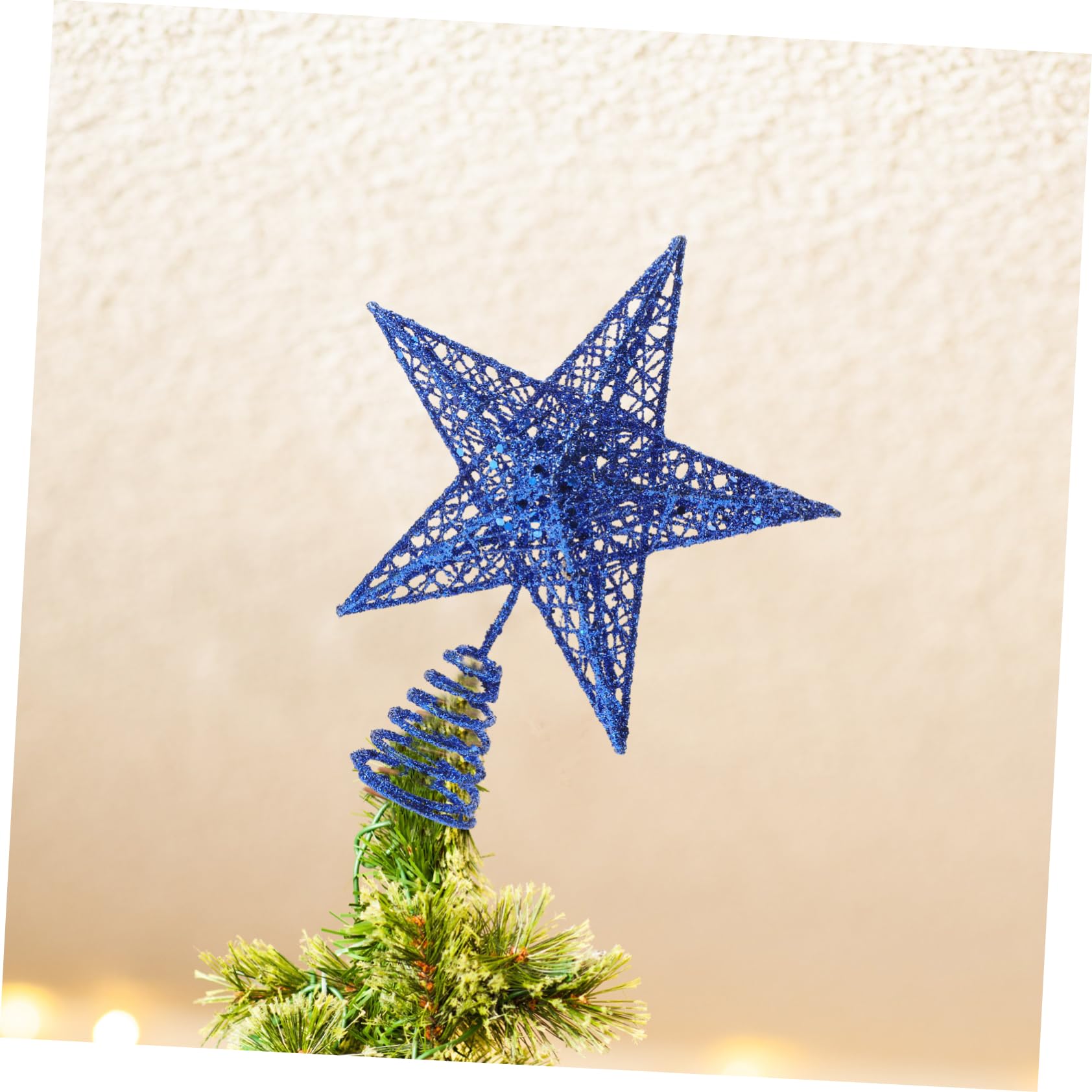 Alipis Étoile de Noël Pailletée pour Décoration de Sapin Cimier Léger et Compact pour Créer Une Ambiance Festive à Domicile Pendant Les Fêtes