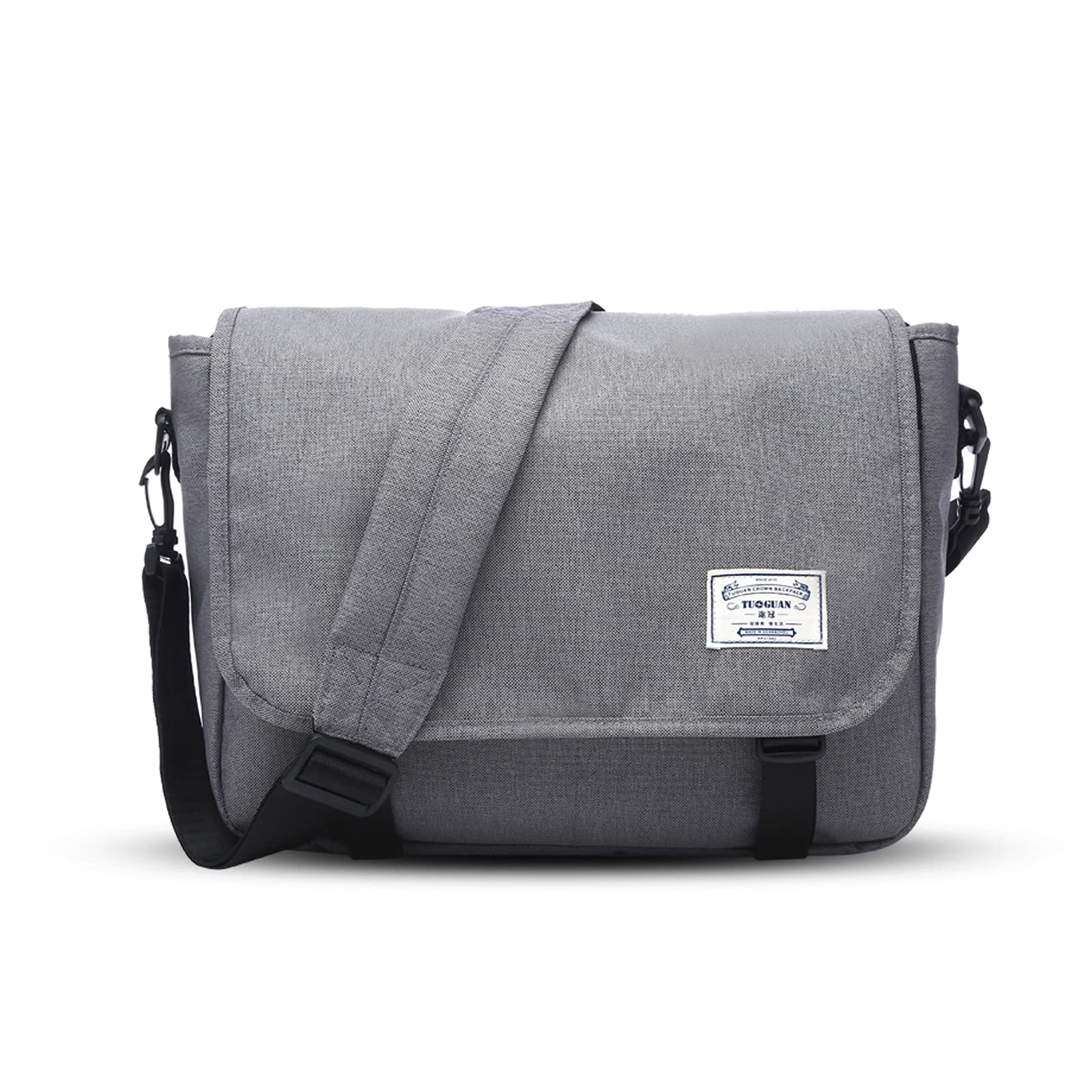 FANDARE Messenger Bag Laptop Briefcase Borsa a Tracolla Borsa Crossbody Scuola Borsa Zainetto Schoolbag Poliestere Grigio