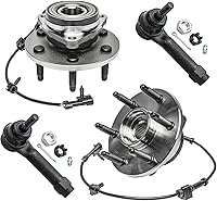 Vista 154 de Detroit Axle - Kit de suspensión de 14 piezas para Jeep Liberty 2006-2007, 2 cubos de rodamiento de ruedas, 2 brazos de control superior, 2 rótulas