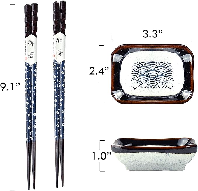 Juego 10 Piezas Plato Sushi Cerámica Estilo Japonés miniatura 4