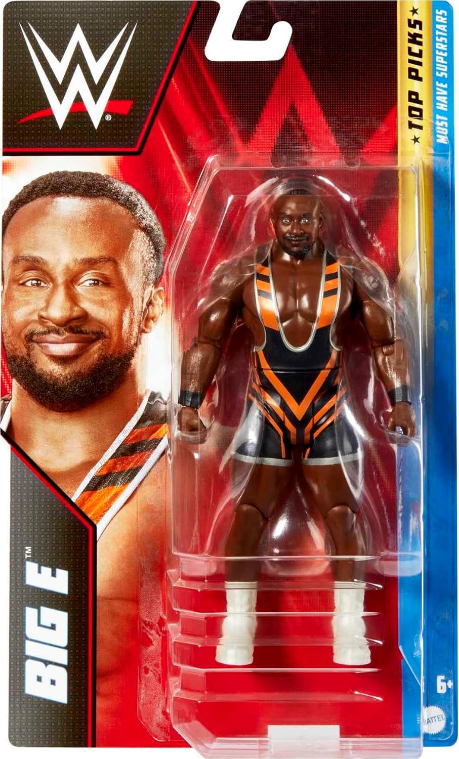 Mattel WWE Big E Top Picks Action Figure, Collectible with 10 Points of Articulation & Life-like Detail, 6-inch