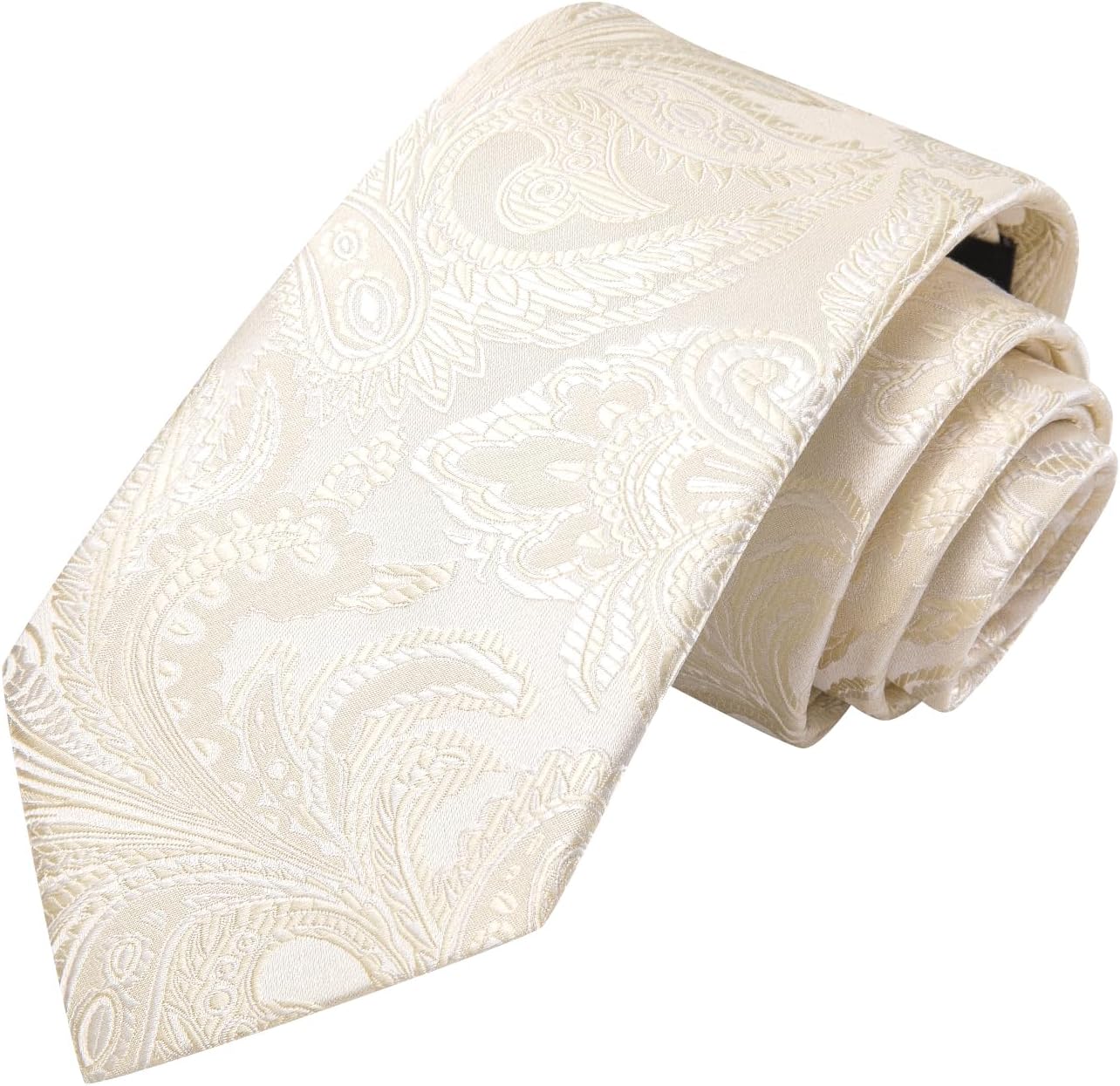 Hi-Tie Silk Ties for Men Plaid Paisley Striped Necktie Pocket Square Cufflinks Set Formal Business - Image 4