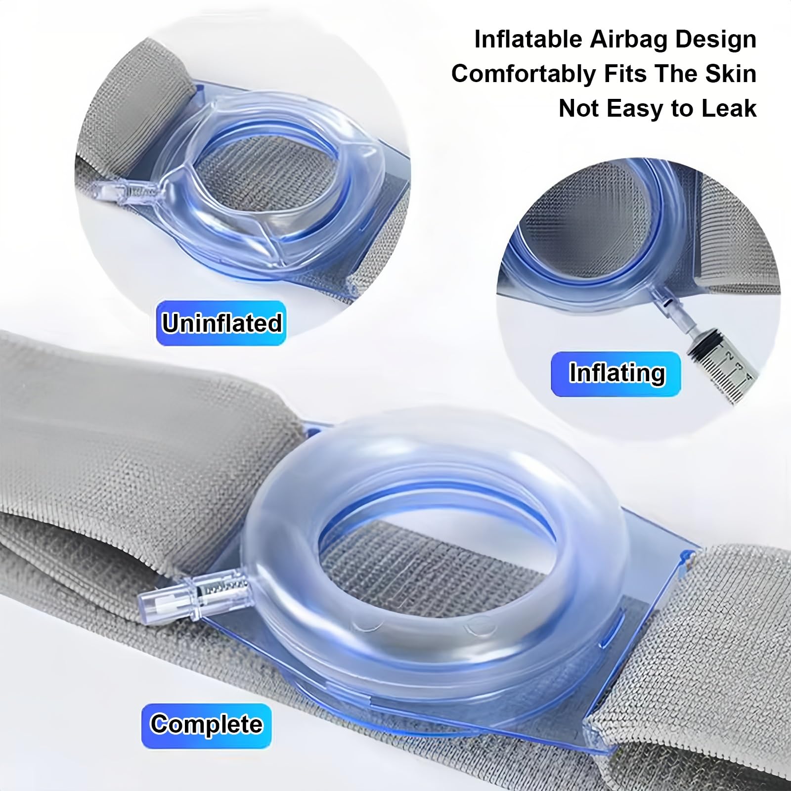 Fascia per Stomia Gonfiabili, Cintura di Supporto per Stomia con Foro da 5 Cm, Cintura Elastica di Supporto Addominale, Forniture Post-Operatorie