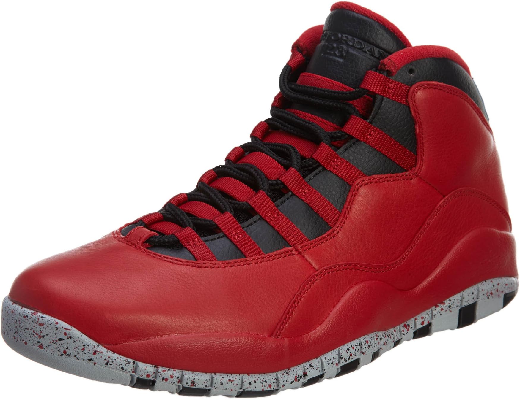 Nike Mens Air Jordan 10 Retro 30th Bulls Over Broadway Gym Red-Black-Wolf Grey Leather Basketball Shoes