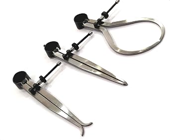 3 Pieces Spring Caliper Set - Inside, Outside & Divider 4 inch (100 mm)-Measuring Tool