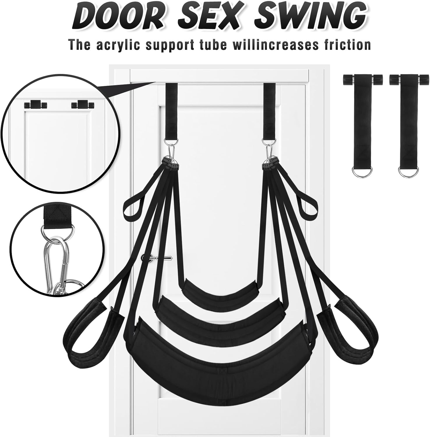 Sex Swing 360° Spinning Indoor Ceiling with Premium Stand, Super Widened Comfortable Seat, BDSM Sex Toys Set for Adults