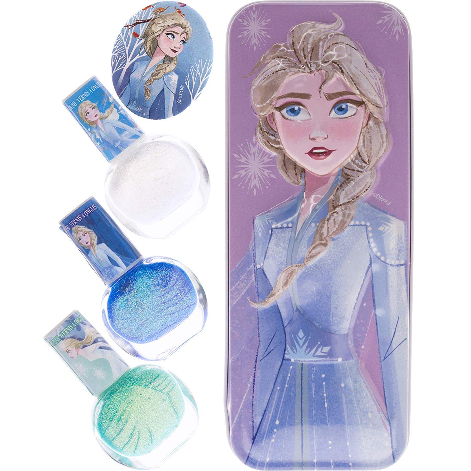 Frozen II Elsa Nail Polish Set with Pencil Case